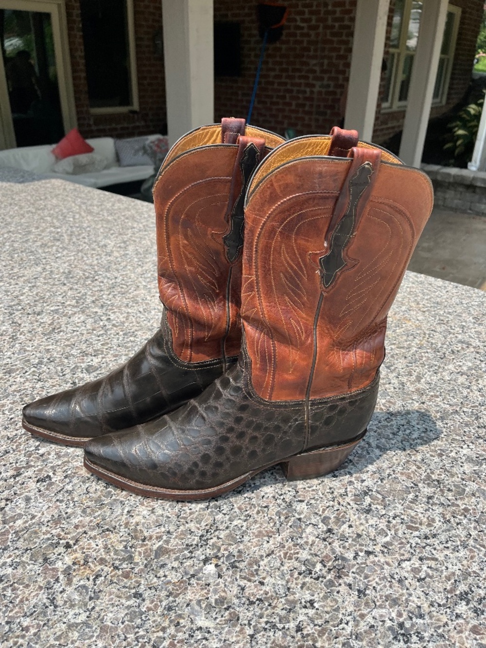 Lucchese men's caiman boots